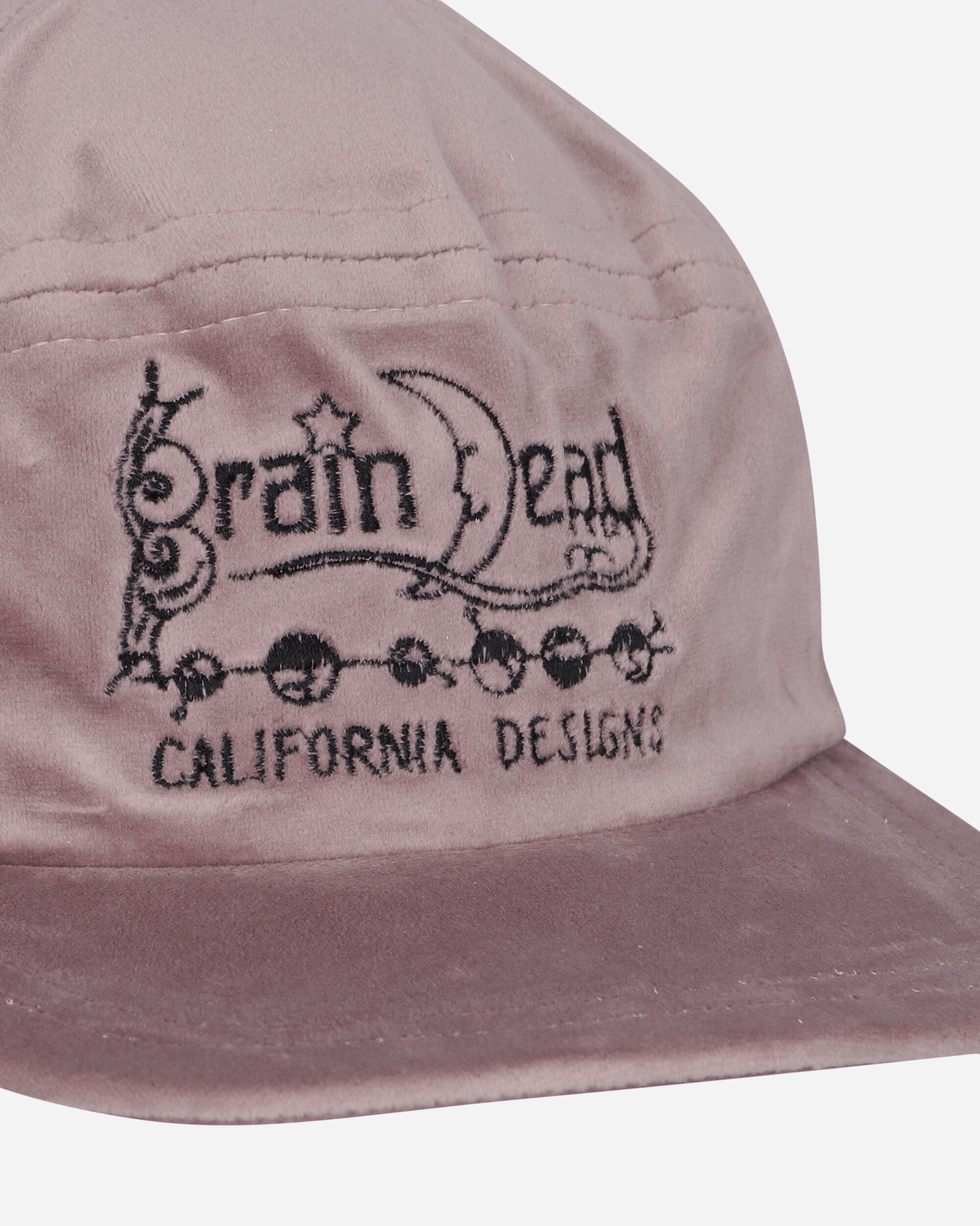 Brain Dead Velveteen Curved Front 6 Panel Hat Pink Hats Caps H01003789 PNK