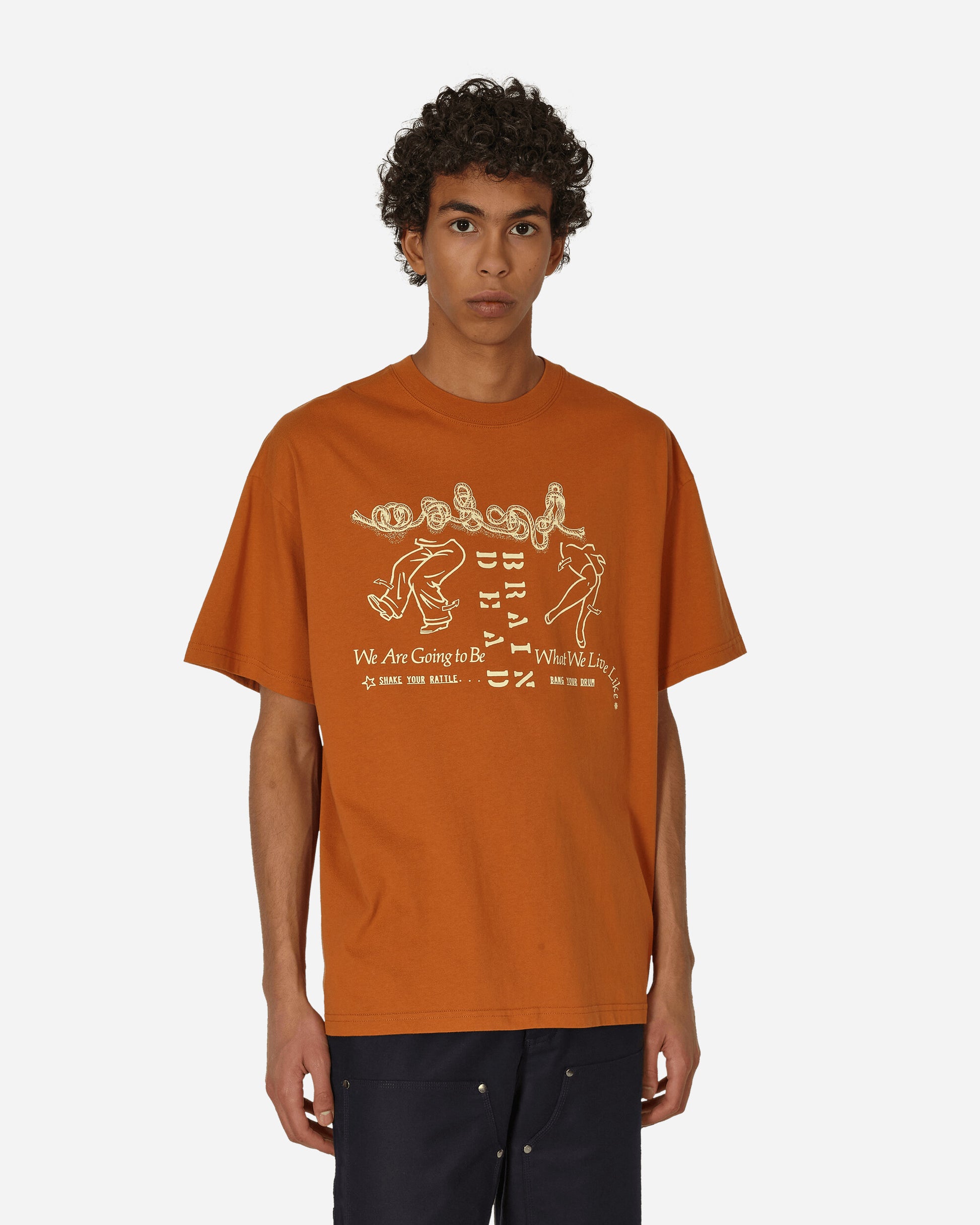 Brain Dead Life Beyond T-Shirt Rust T-Shirts Shortsleeve BDF23T00003565 OR04