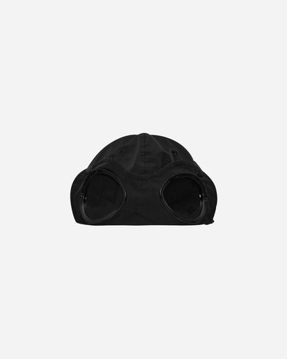 C.P. Company Chrome-R Goggle Cap Black Hats Caps 17CMAC146A005904A 999