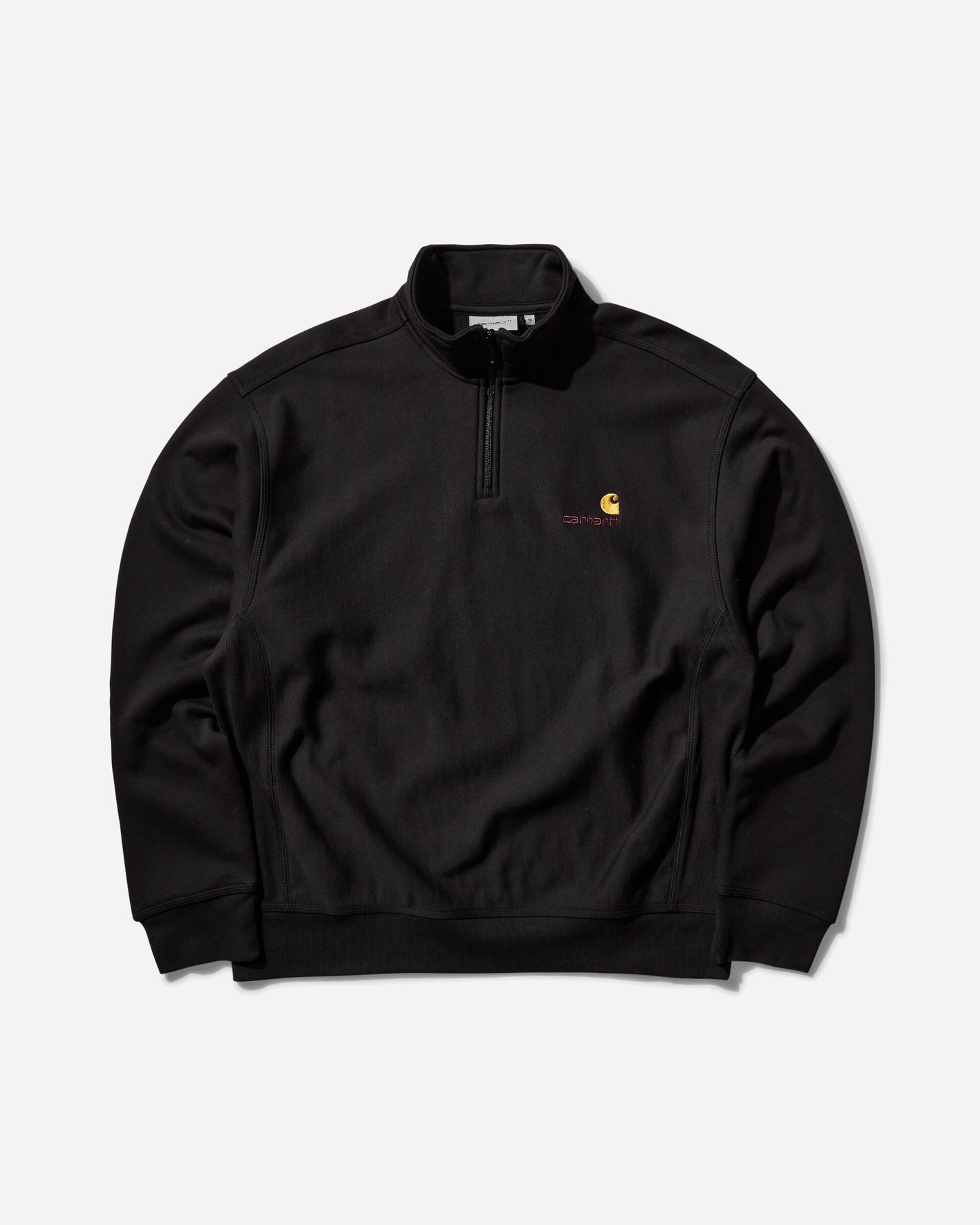 Carhartt WIP Half Zip American Script Sweat Black Sweatshirts Crewneck I027014 89XX