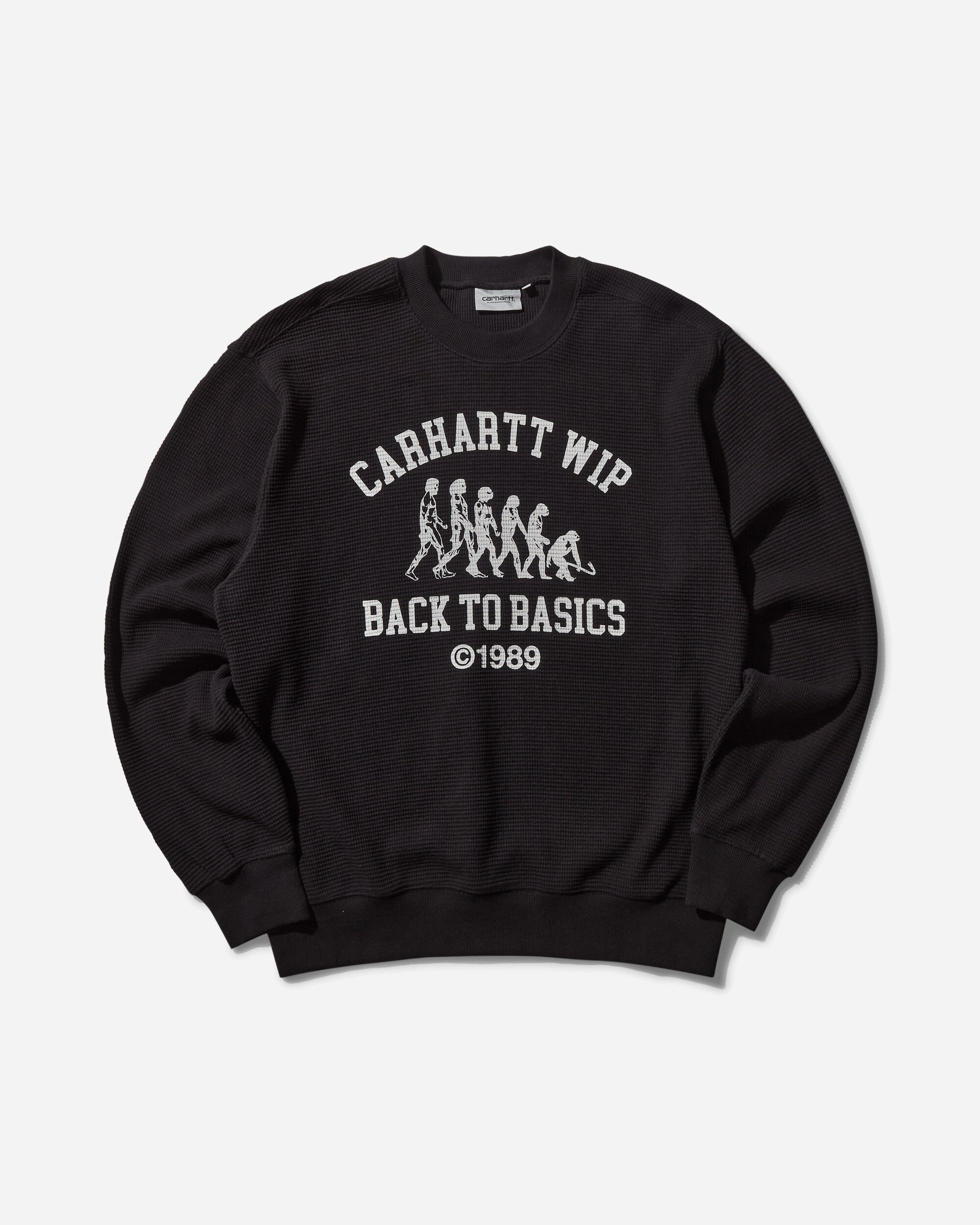 Carhartt WIP Main Basics Sweat Black/White Sweatshirts Crewneck I034040 0D2XX