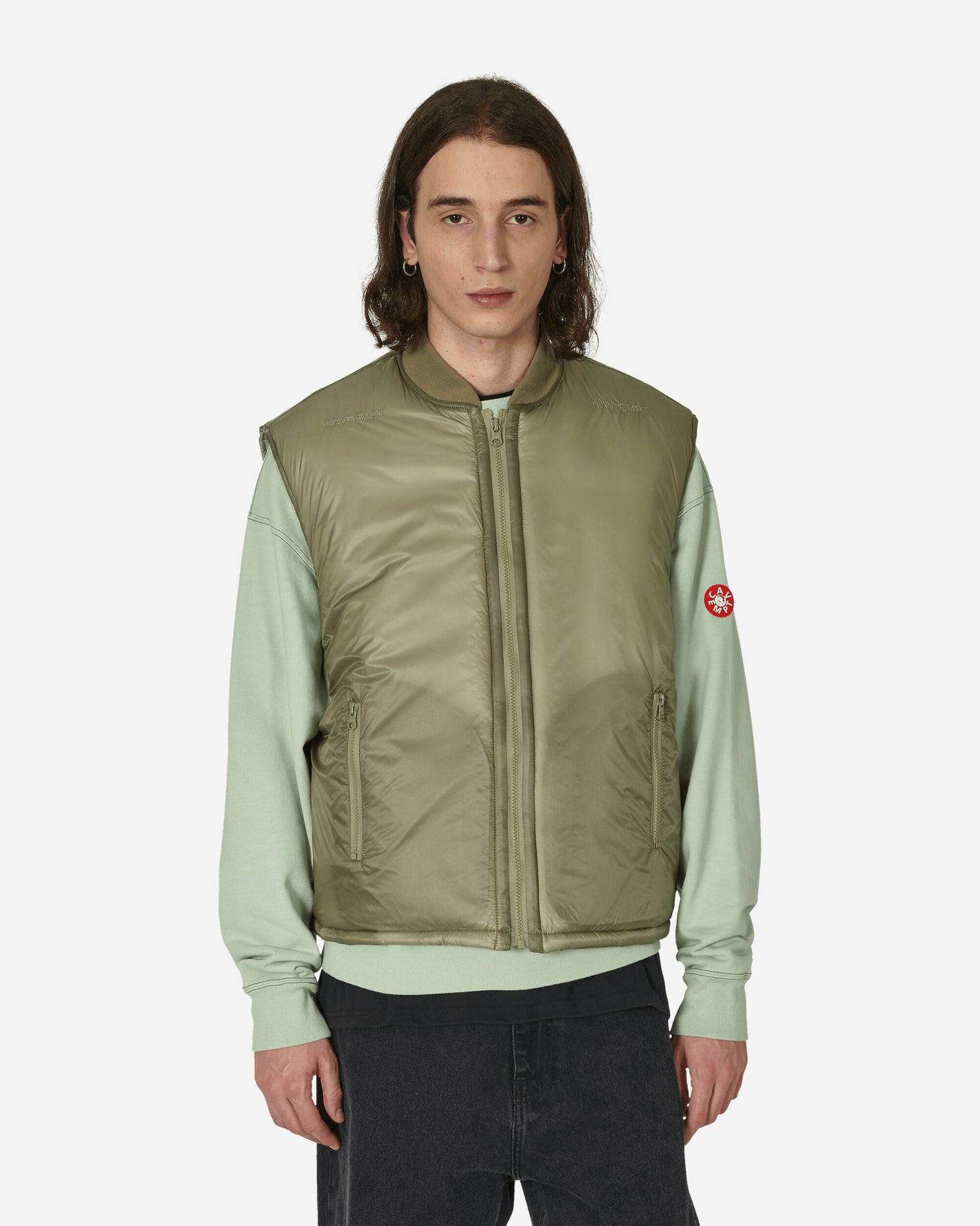 Cav Empt Warm Puff Vest Green Coats and Jackets Vests CES24JK24 001