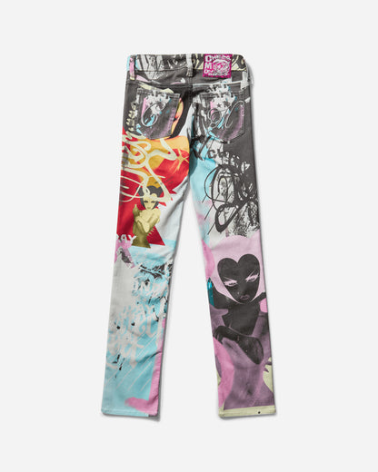 Cheap Monday Wmns Bootleg Sleezie Low Multi Print Placement Print Pants Denim 1270665 10-100