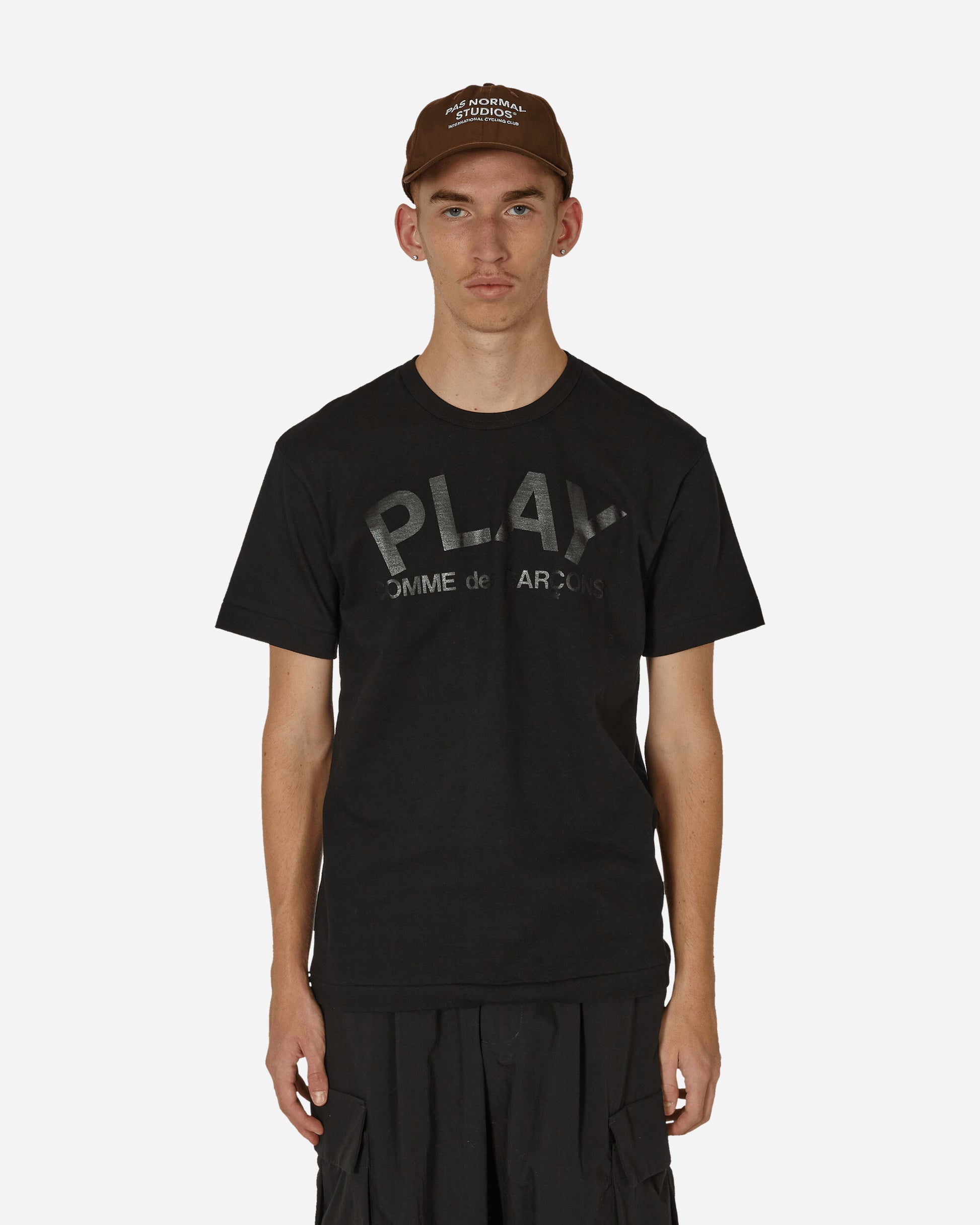 Comme Des Garçons Play T-Shirt Short Sleeve Knit Black T-Shirts Shortsleeve P1T188  1