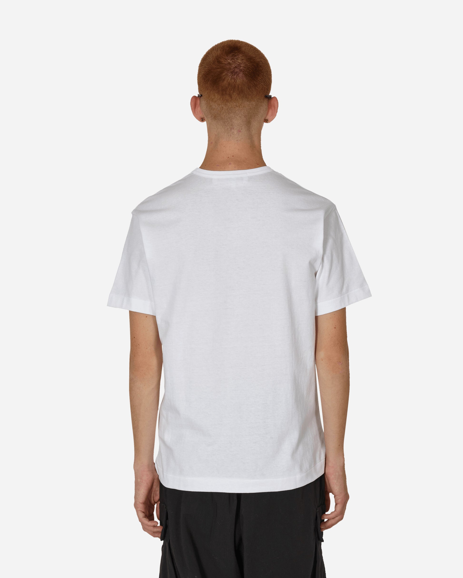 Comme Des Garçons Play T-Shirt Short Sleeve Knit White T-Shirts Shortsleeve P1T068 1