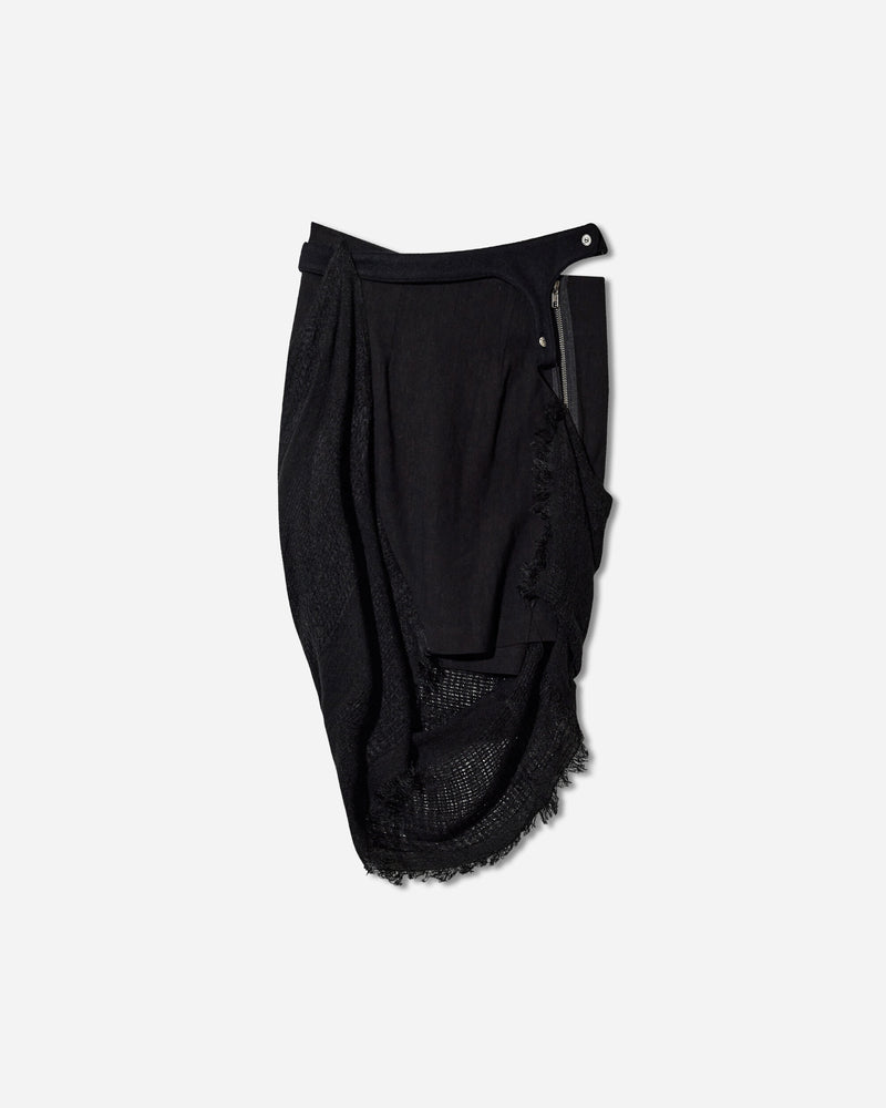 HYEIN SEO Wmns Fringed Skirt Black Skirts Midi FW24-SK2K 001