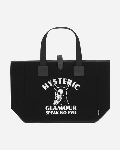 Hysteric Glamour Tote Bag Speak No Evil Black Bags and Backpacks Tote Bags 02233QB09 96