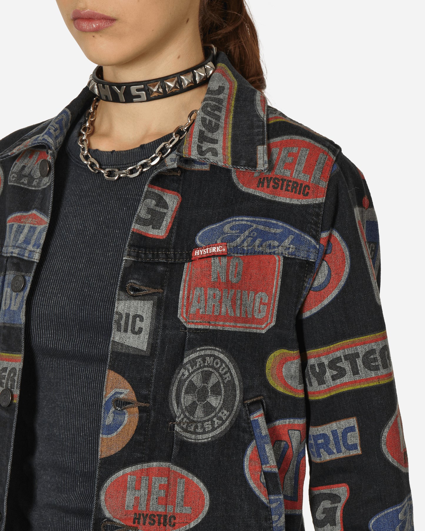 Hysteric Glamour Wmns Jacket Hysteric Motor Black Coats and Jackets Bomber Jackets 01233AB06 99
