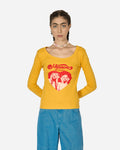 Hysteric Glamour Wmns Hysteric Heart Yellow T-Shirts Longsleeve 01241CL039 B