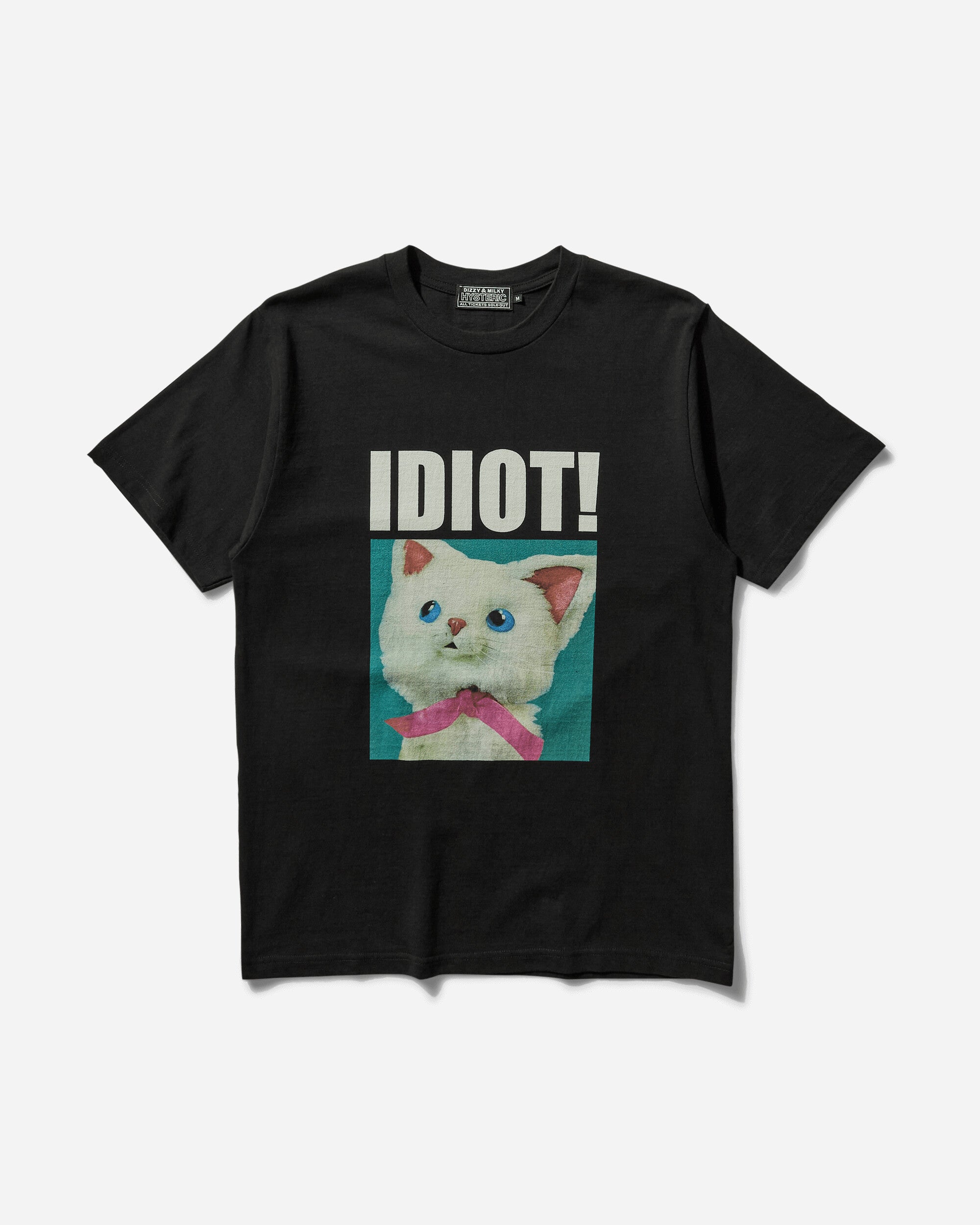 Hysteric Glamour Idiot Cat Black T-Shirts Shortsleeve CT03 C1