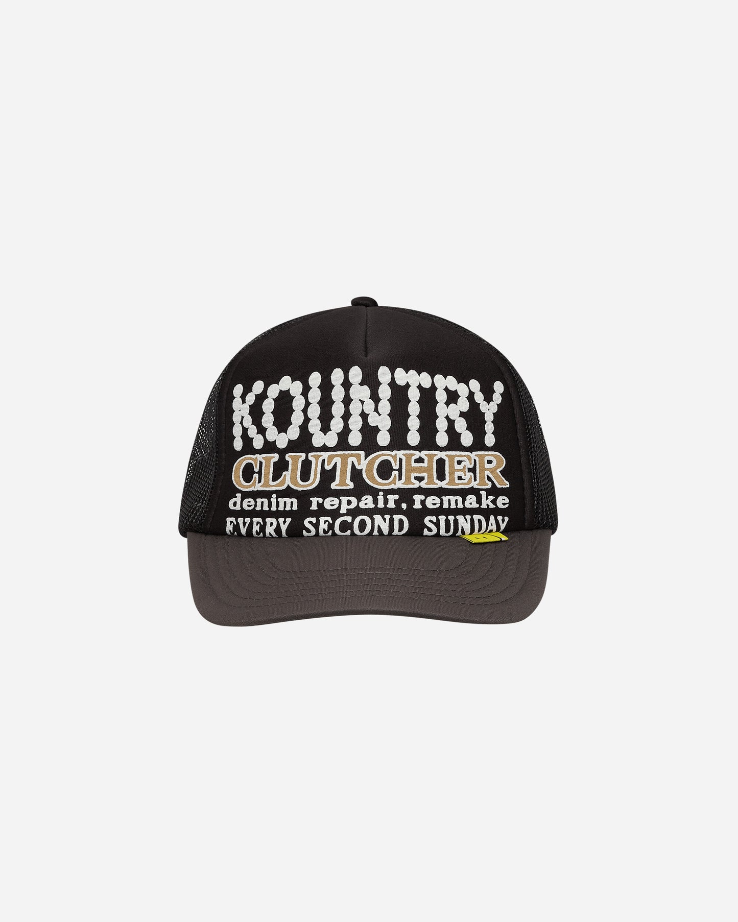 KAPITAL Kountry Pearl Clutcher Truck Cap Blk X Gry Hats Caps EK-1377XHB 2