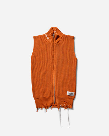 MM6 Maison Margiela Wmns Gilet Orange Coats and Jackets Vests S52FB0095 186