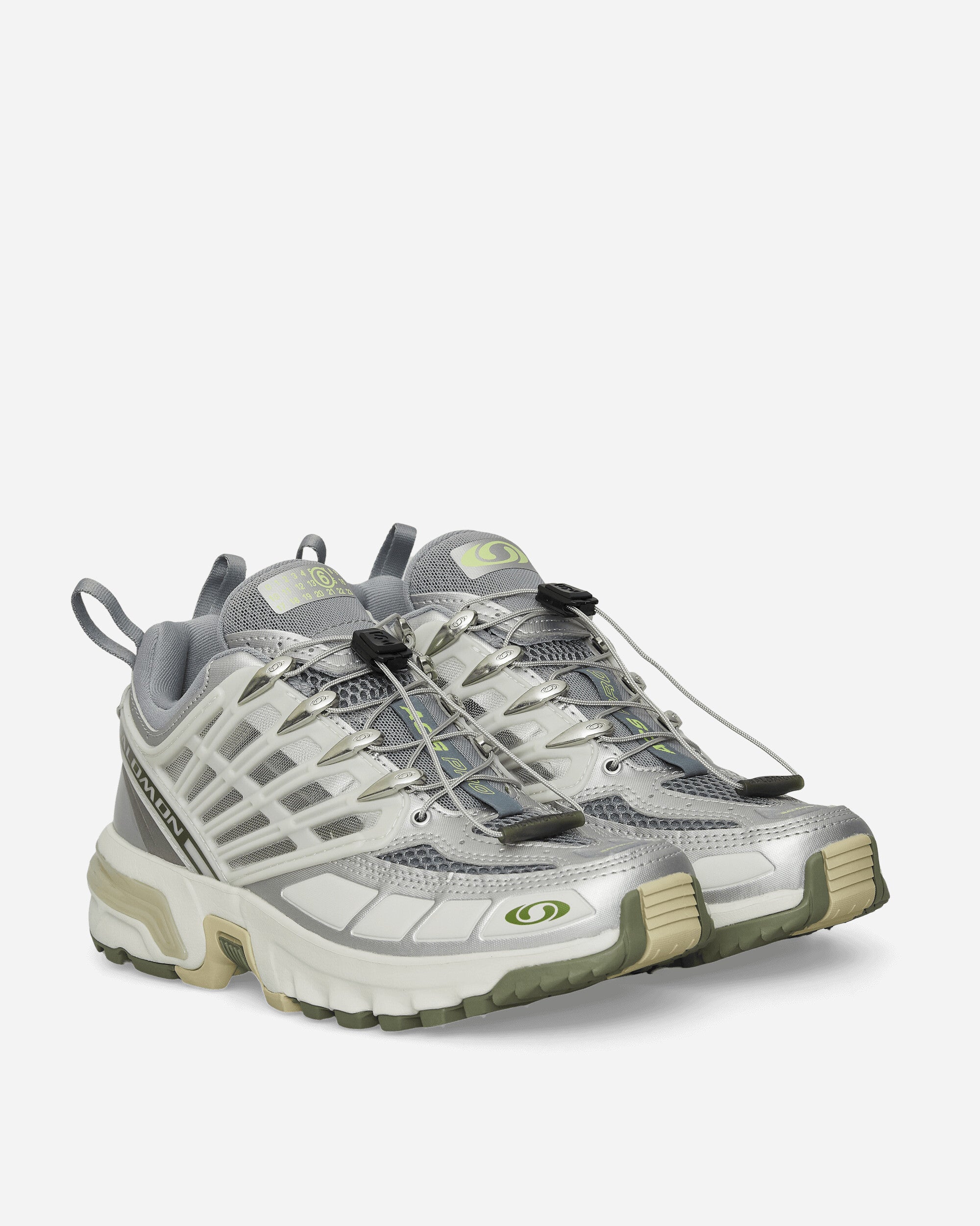 MM6 Maison Margiela Wmns Acs Pro Mm6 Maison Margiela Sharkskin/Silver/Green Sneakers Low S59WS0215 HA457