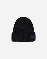 Needles Watch Cap - Merino Wool Black Hats Beanies PU063 D