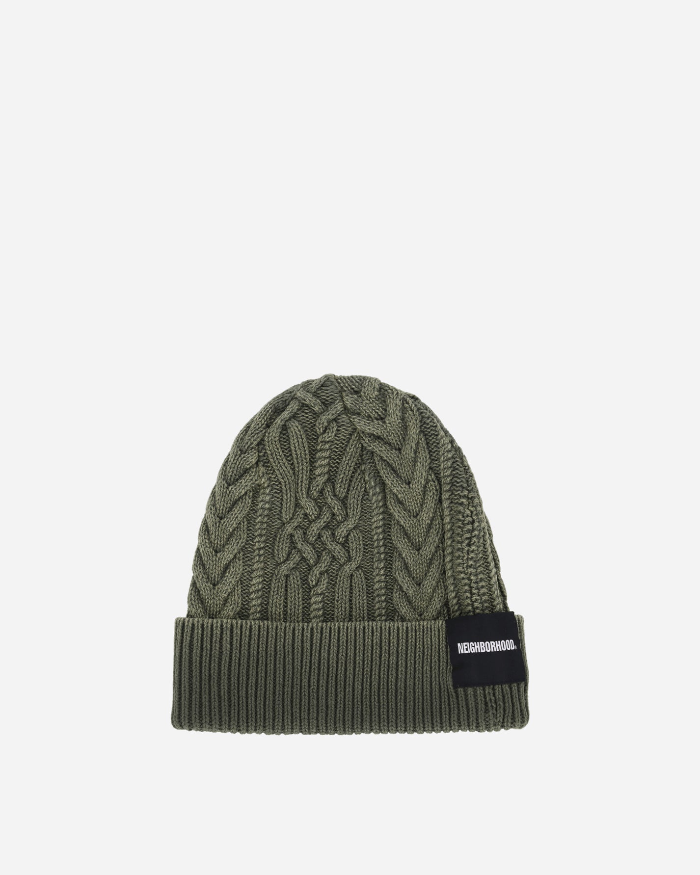 Neighborhood Washed Cable Beanie Olive Drab Hats Beanies 24213NH-HT01 OD