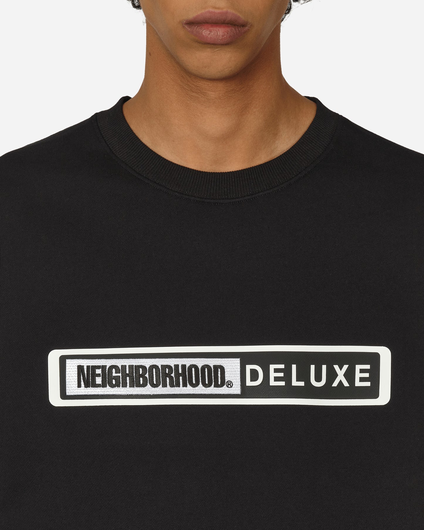 Neighborhood Nh × Deluxe . Sweatshirt Ls Black Sweatshirts Crewneck 23244DDN-CSM01S BLACK