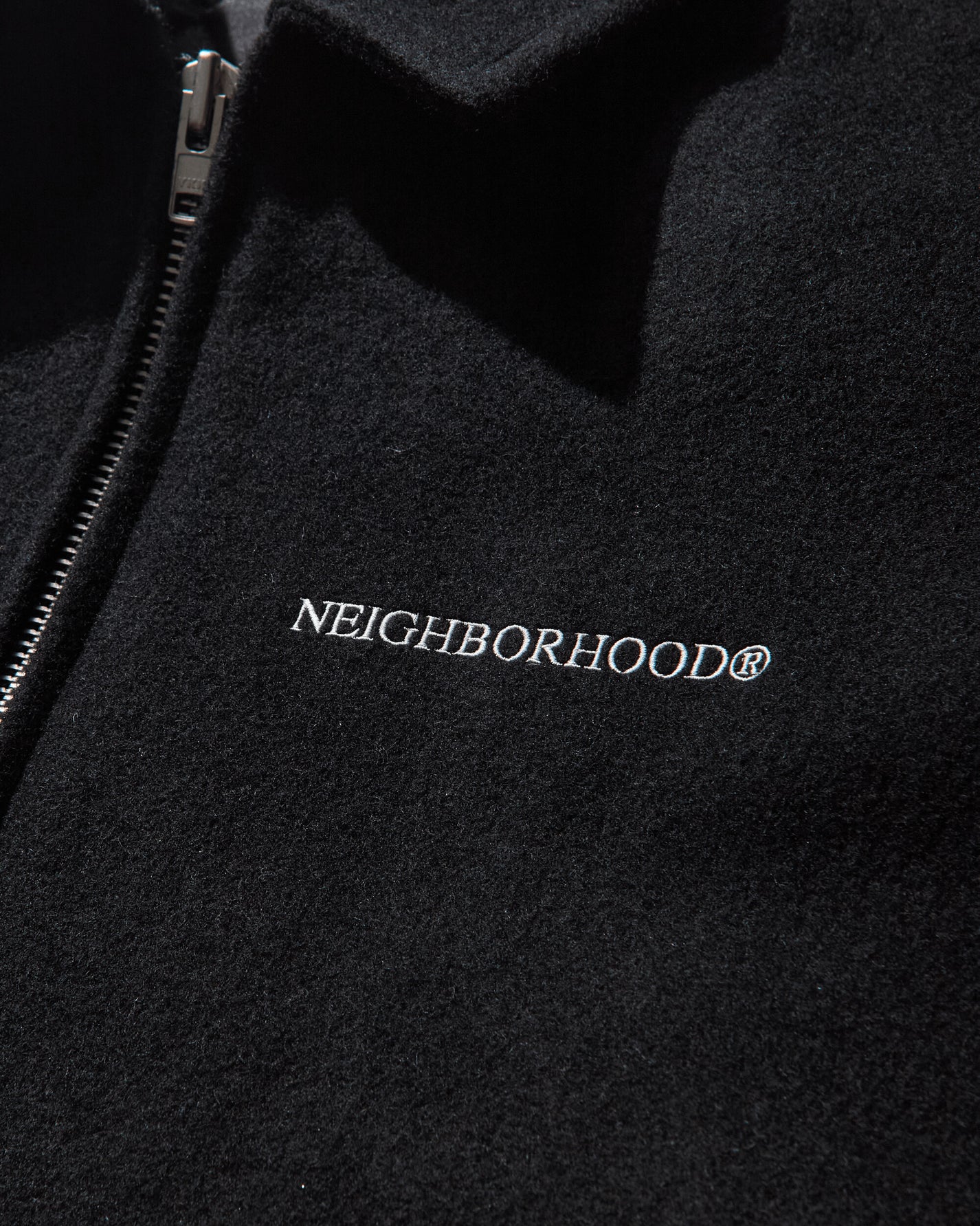 Neighborhood Melton Zip Work Jacket Black Coats and Jackets Jackets 242ZANH-JKM01 BK