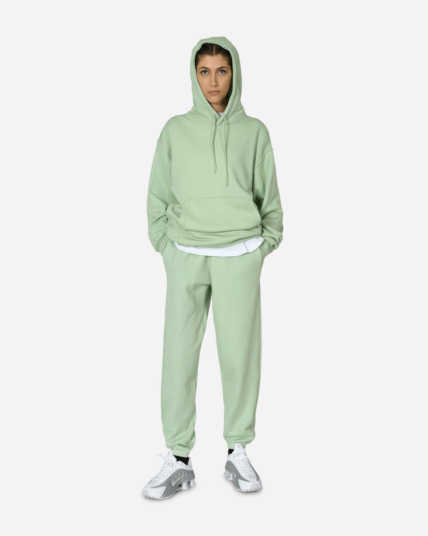 Nike U Nk Wool Classics Hoodie Honeydew Sweatshirts Hoodies FV4878-343