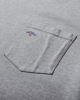 Noah Long Sleeve Core Logo Pocket Tee Heather Grey T-Shirts Longsleeve PT2NOAH HGY