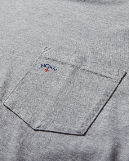 Noah Core Logo Pocket Tee Heather Grey T-Shirts Shortsleeve PT1NOAH HGY