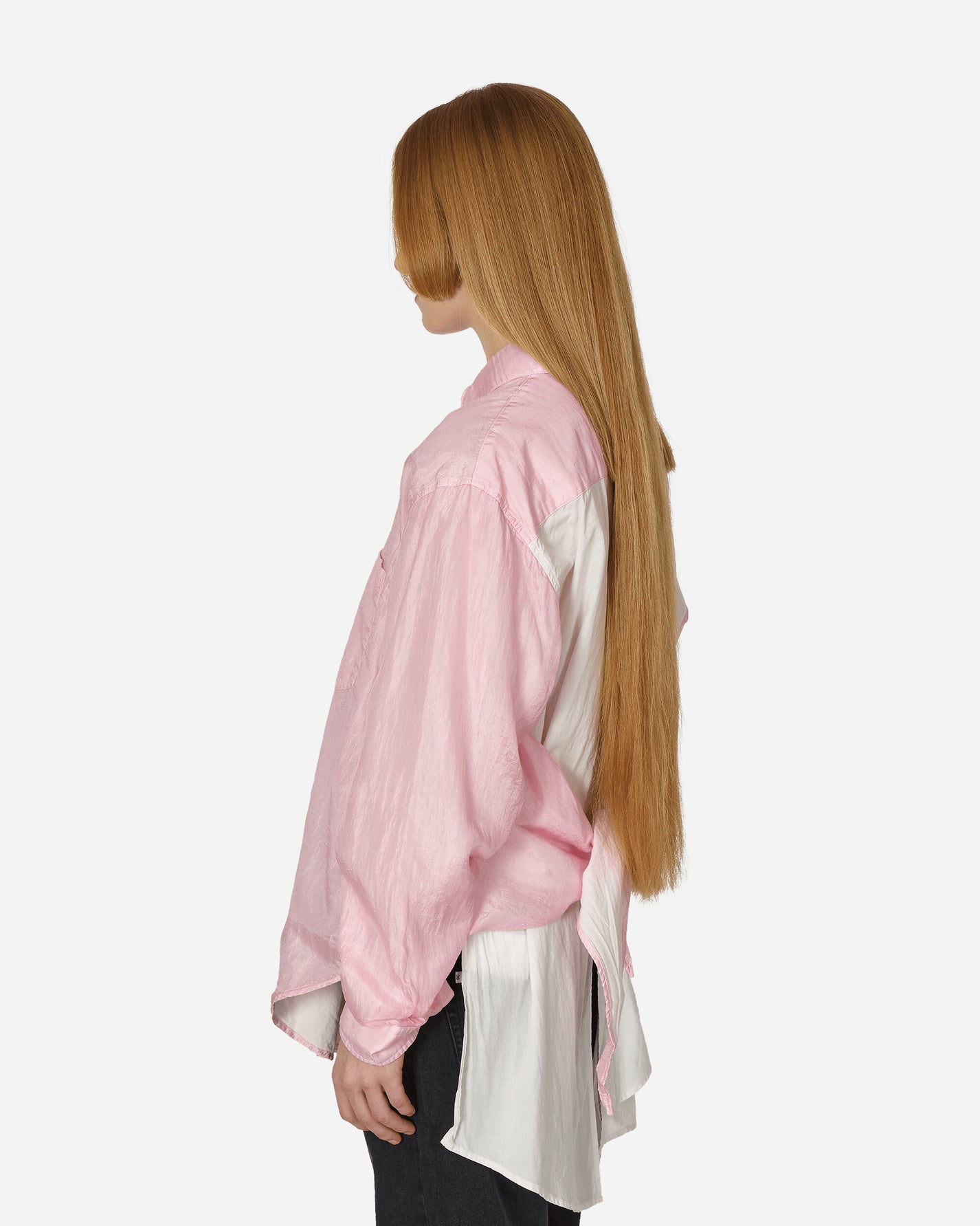 Our Legacy Wmns Apron Shirt Pink Cotton Silk Shirts Longsleeve Shirt W2242ABC 001