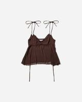 Priscavera Wmns Chiffon Cami Chocolate T-Shirts Shortsleeve 001183-206 CC