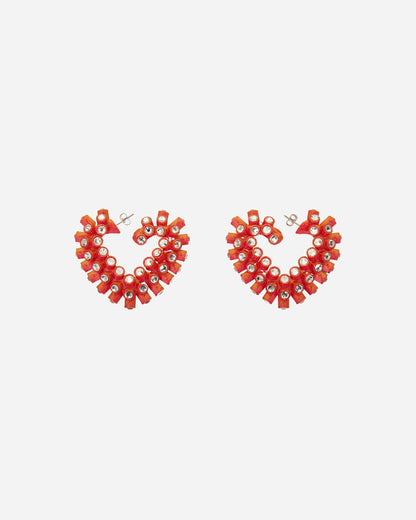 Roussey Wmns Small Bae Hoops Orange Taffetas Jewellery Earrings F22E03 1