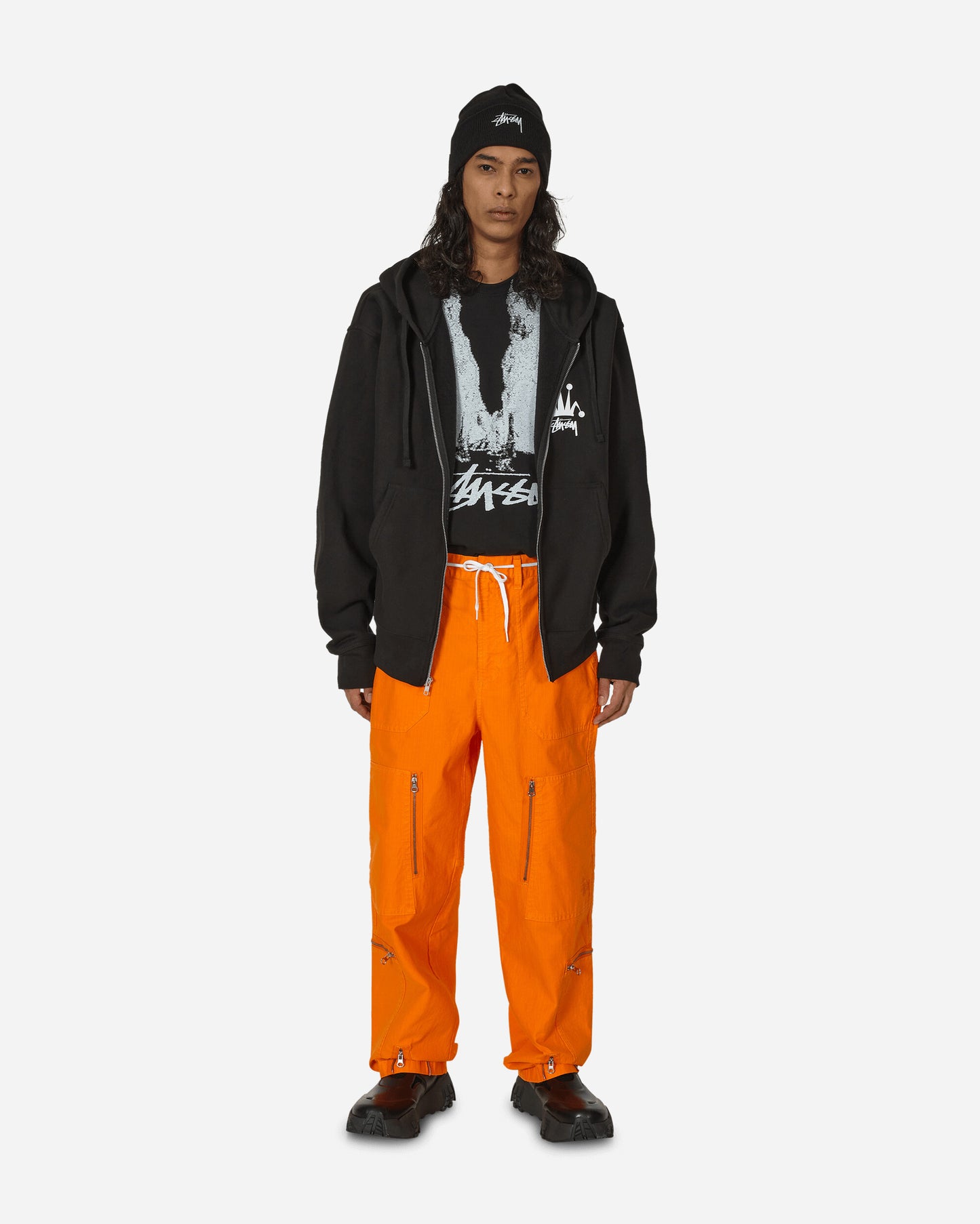 Stüssy Flight Pant Ripstop Pig. Dyed Orange Pants Casual 116655 0602