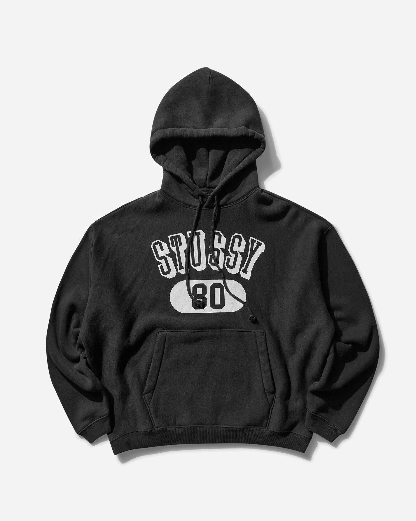 Stüssy Stussy 80 Relaxed Hood Washed Black Sweatshirts Hoodies 118561SJ 0034