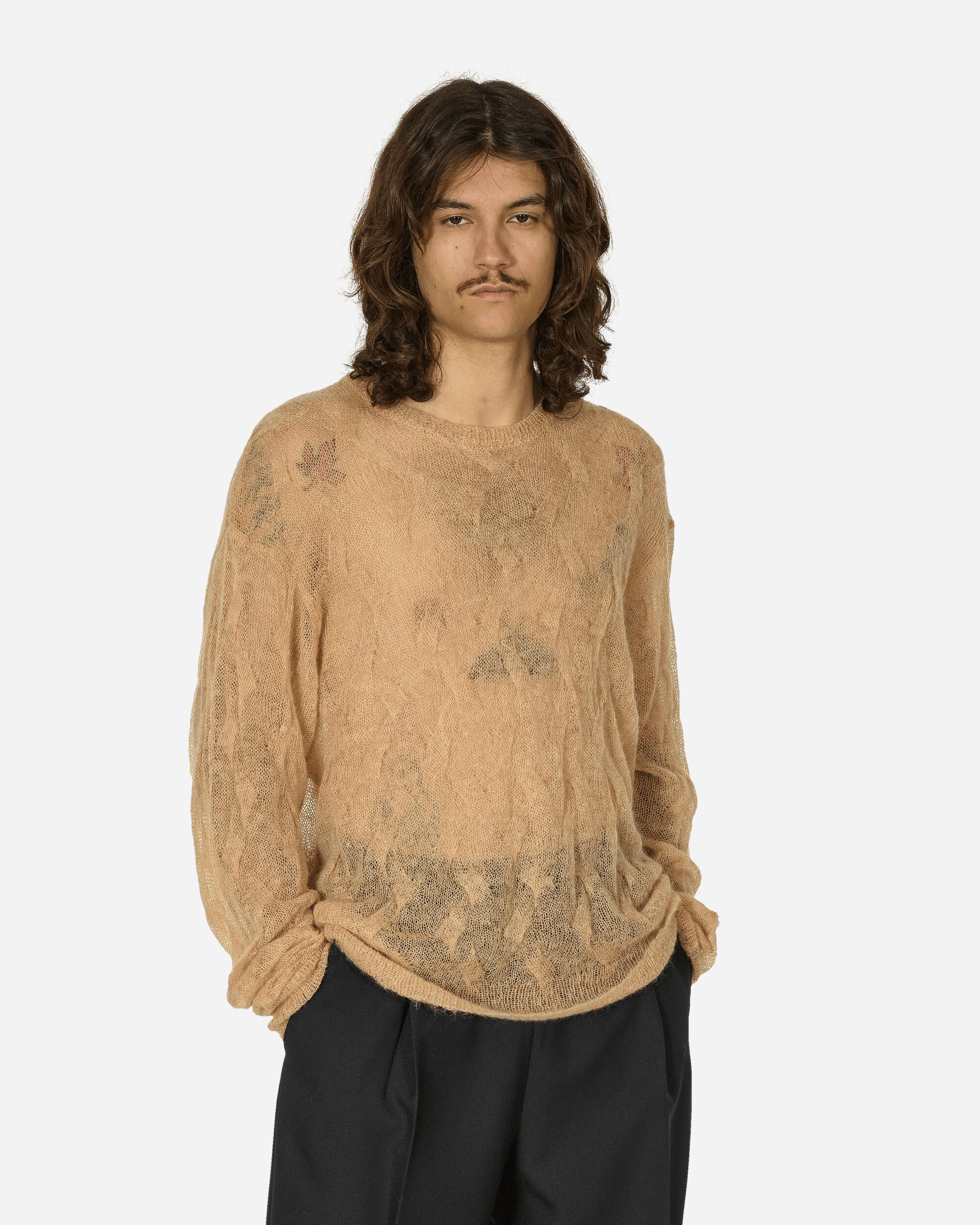 Stüssy Loose Knit Cross Cable Sand Knitwears Sweaters 117241 1020