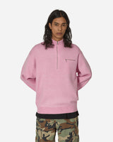 Stüssy Half Zip Mock Neck Sweater Pink Sweatshirts Zip-Ups 117219 0604