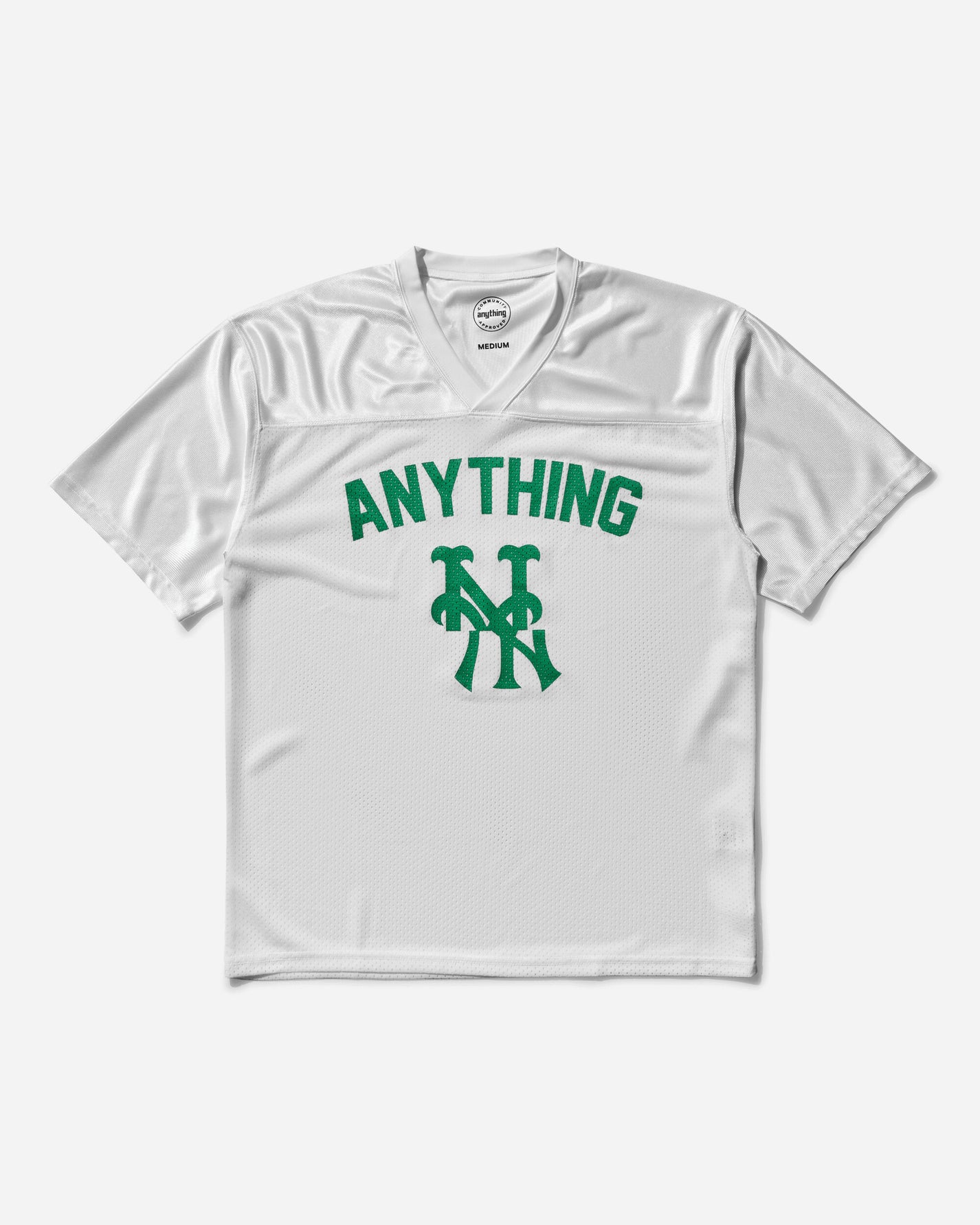 aNYthing Subway Series Football Jersey White T-Shirts Shortsleeve ANY-011 WHITE