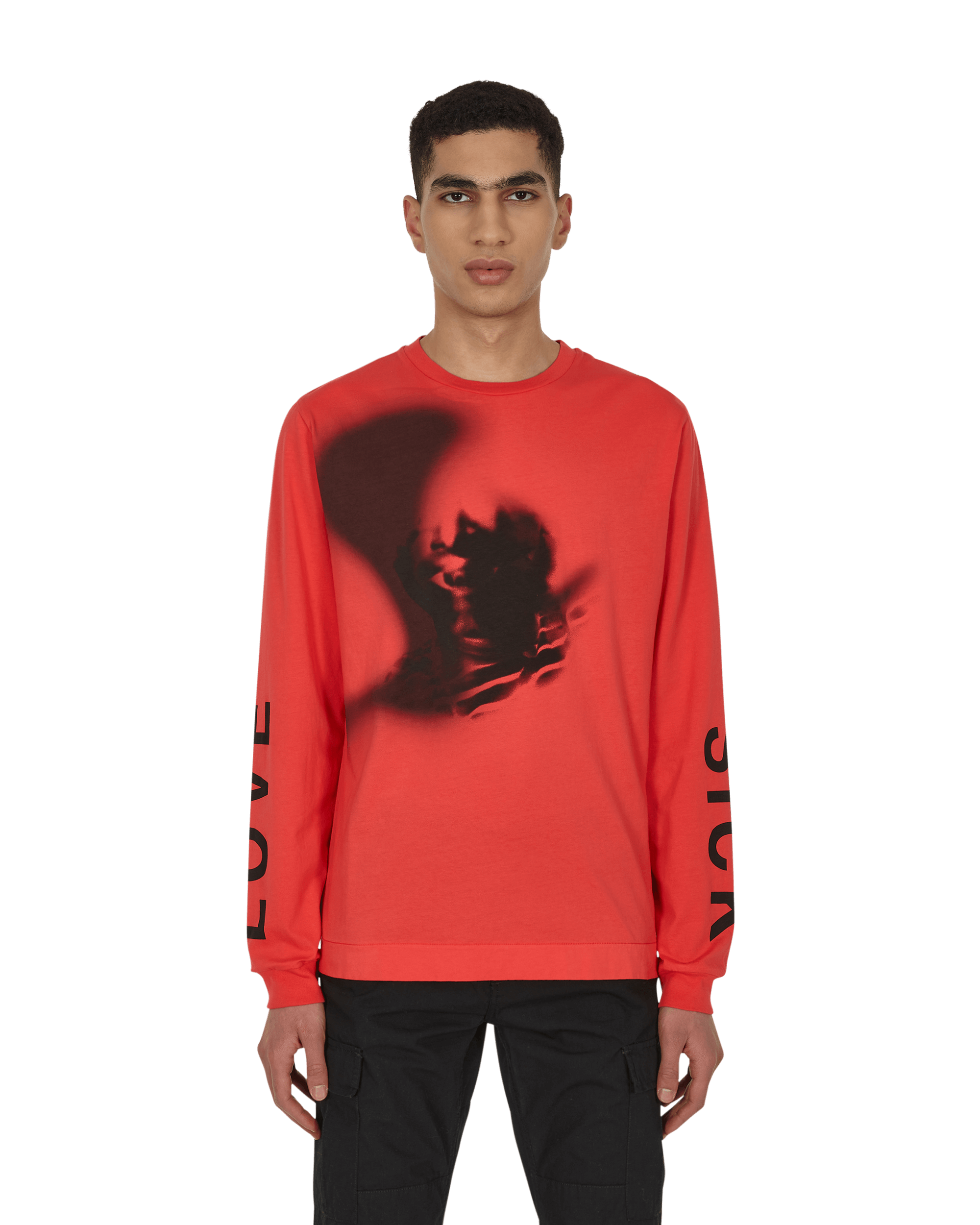 1017 Alyx 9SM Treated Infra Red T-Shirts Longsleeve AAMTS0267FA01 RED0005