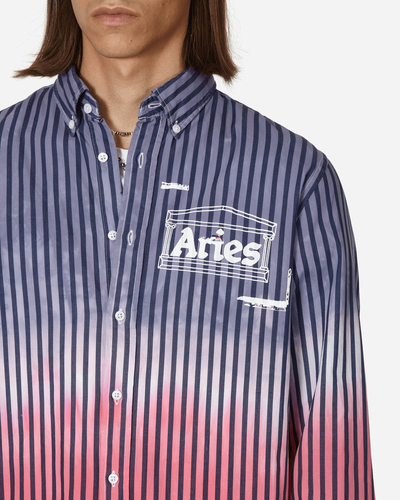 Aries Tommy x Aries Remade: Overprinted Stripe Tie-Dye Shirt