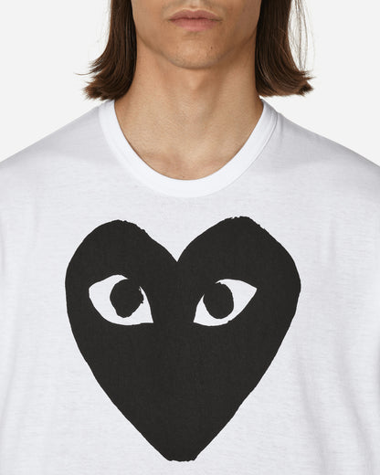 Comme Des Garçons Play Play T-Shirt Black Heart White/Black T-Shirts Shortsleeve P1T070  1