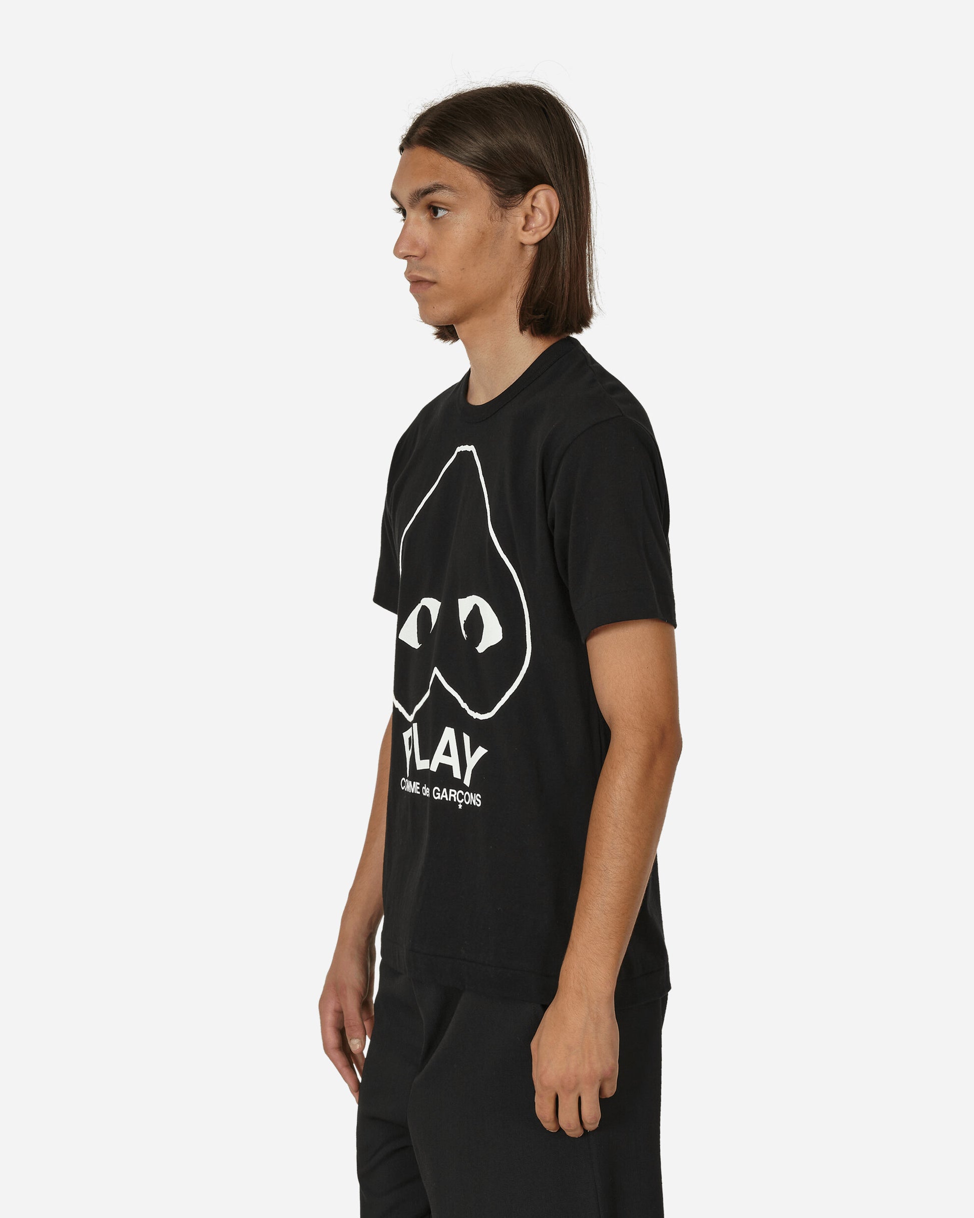Comme Des Garçons Play Play T-Shirt Play Logo Black T-Shirts Shortsleeve P1T114  1