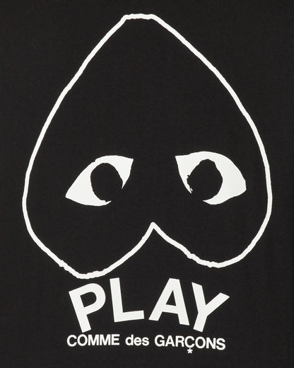 Comme Des Garçons Play Play T-Shirt Play Logo Black T-Shirts Shortsleeve P1T114  1