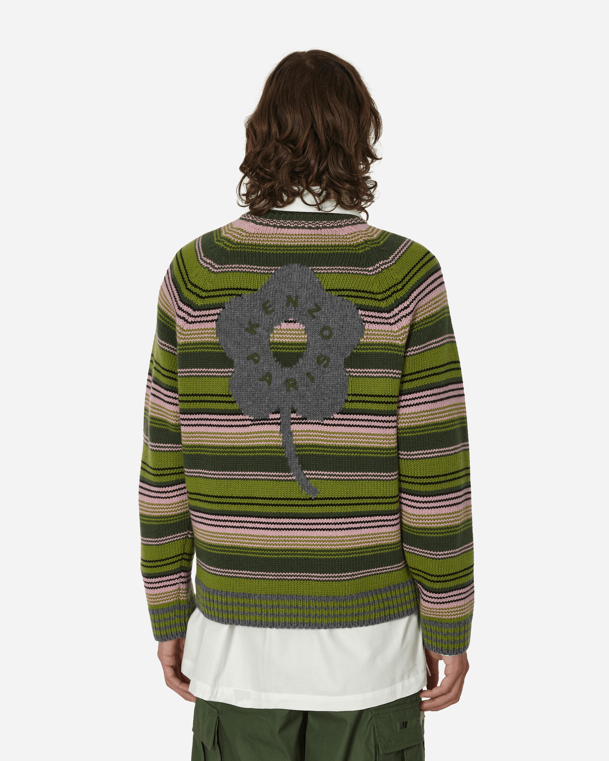 KENZO Paris Kenzo Rue Vivienne Jumper Green Knitwears Sweaters FD65PU4033CP 56