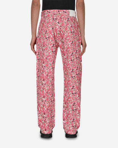 Paccbet Workwear Floral Pants Woven Pink Pants Trousers PACC10P007 1